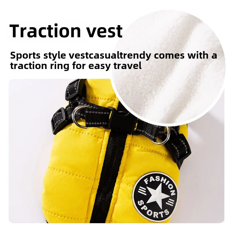 Pet Dog Winter Jacket with Harness
