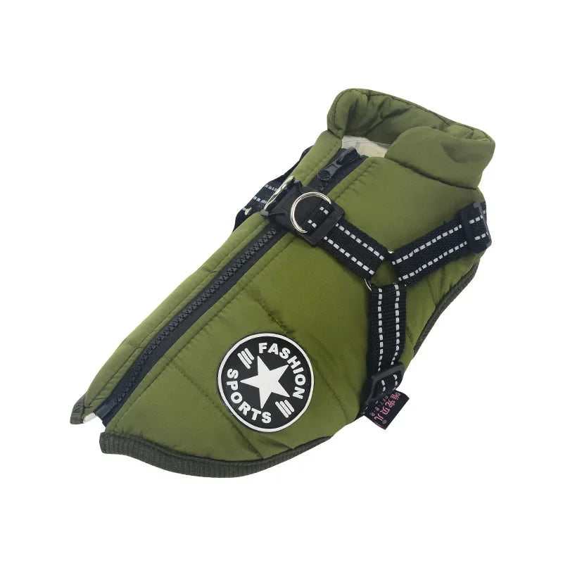 Pet Dog Winter Jacket with Harness