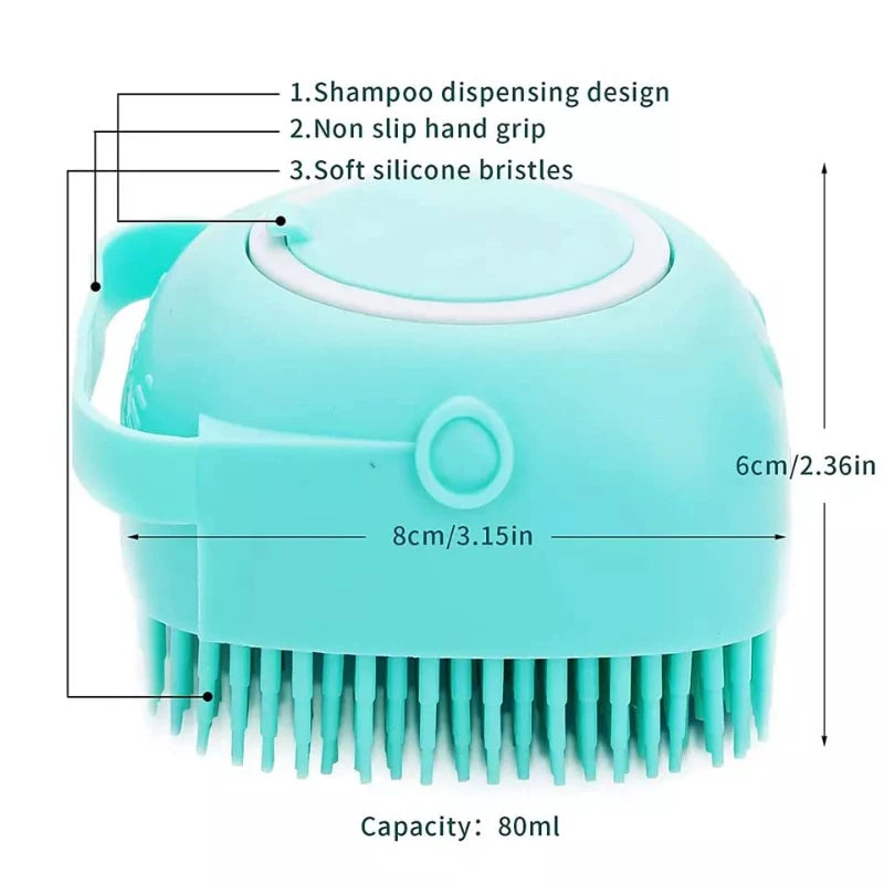 Pet Dog Shampoo Brush Cat Massage Comb Grooming Scrubber for Bathing Short Hair Soft Silicone Rubber Pet Shower Accessories