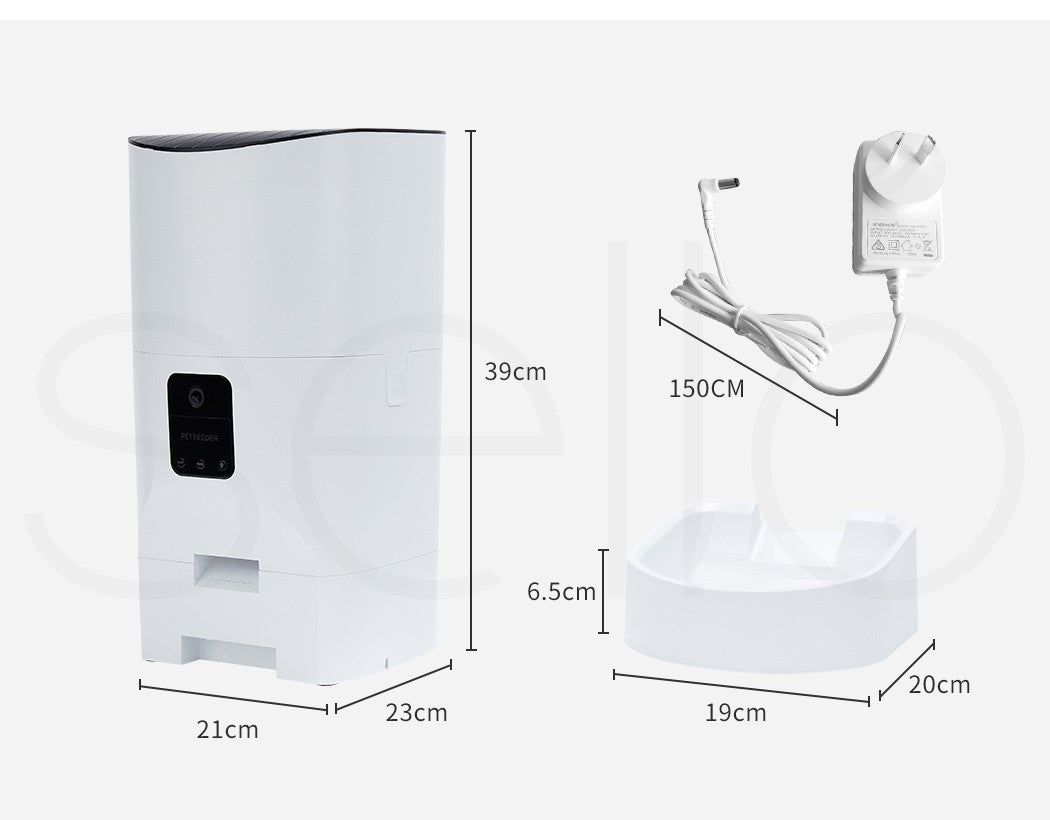 Pawz 9L Auto Pet Feeder Automatic Camera Cat Dog Smart Wifi App Food Dispenser