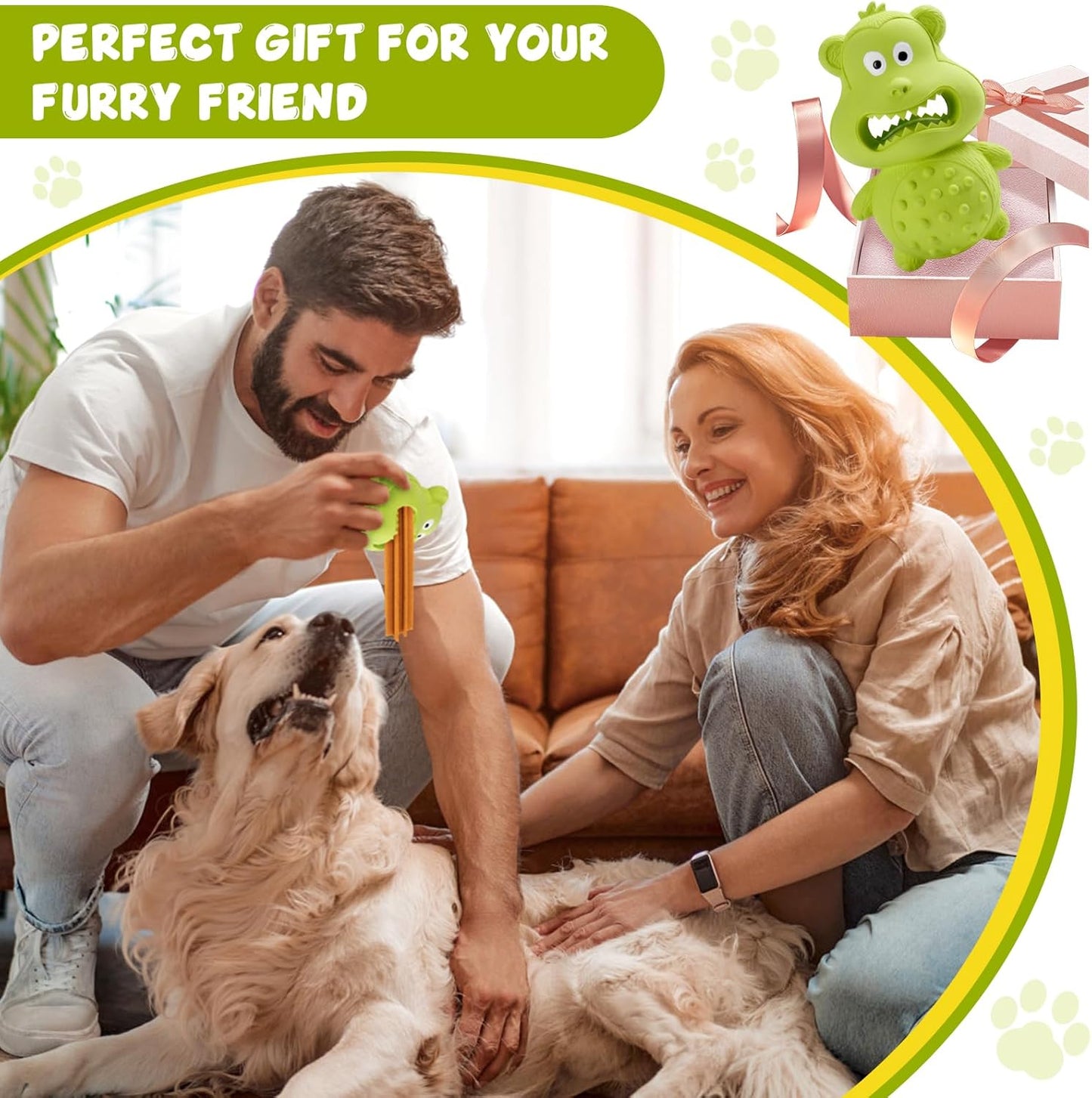 Dog Toys for Aggressive Chewers Natural Rubber Squeaky Dog Toys 