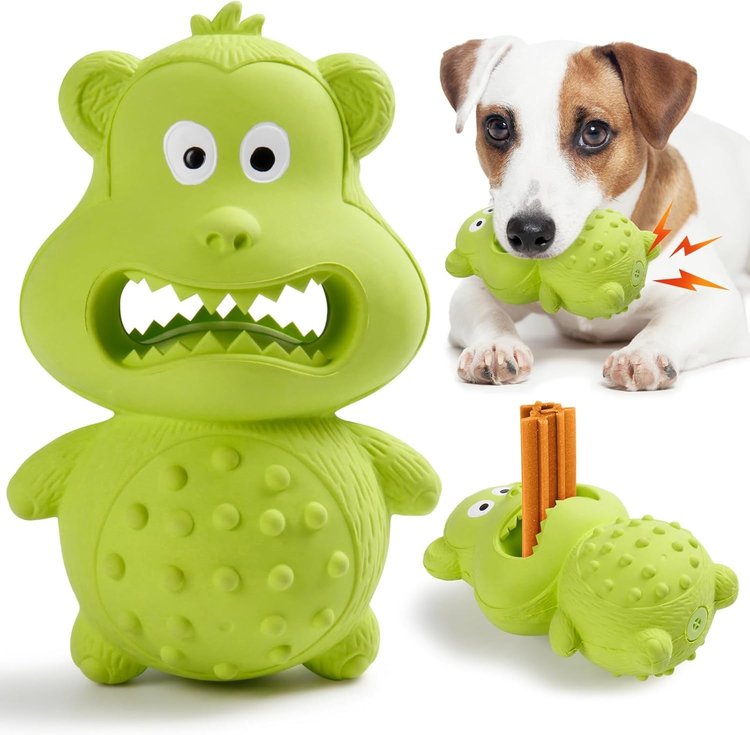 Dog Toys for Aggressive Chewers Natural Rubber Squeaky Dog Toys 
