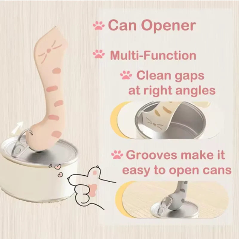 Pet Canned Sealed Lid for Cats Canned Cat Food Spoon Fashionable and Comfortable Pet Dog Canned Seal Fresh-Keeping Lid Spoon