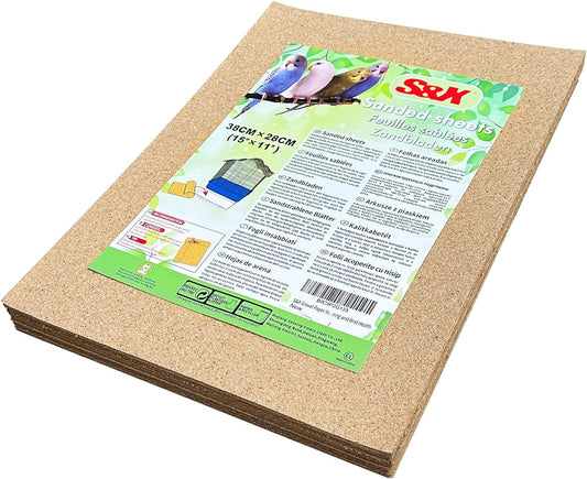 Bird Cage Liner 30-Pack 15” X 11” Gravel Paper for Bird Cage 