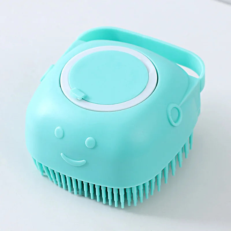 Pet Dog Shampoo Brush Cat Massage Comb Grooming Scrubber for Bathing Short Hair Soft Silicone Rubber Pet Shower Accessories