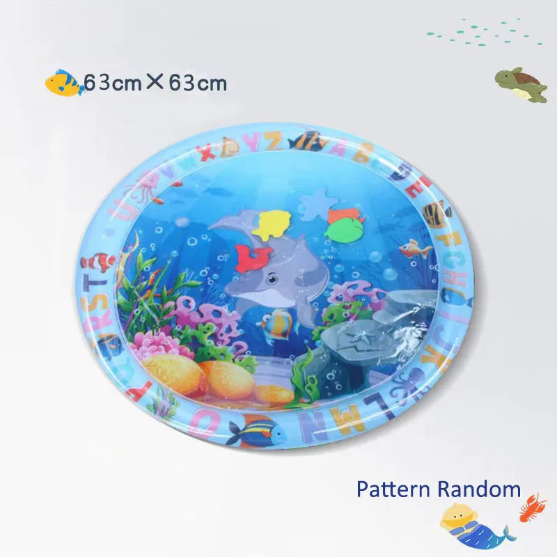 Thickened Inflatable Water Sensory Play Mat for Cats and Dogs with Ocean-Themed Toys and Cooling Features