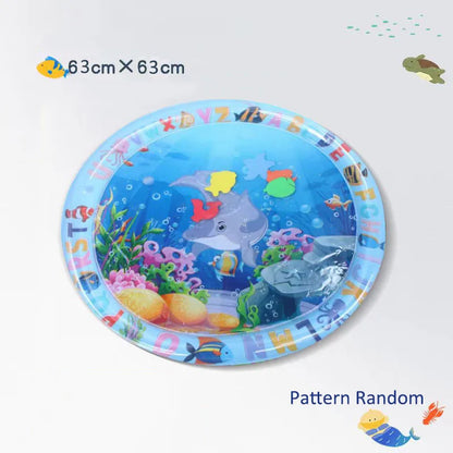 Thickened Inflatable Water Sensory Play Mat for Cats and Dogs with Ocean-Themed Toys and Cooling Features